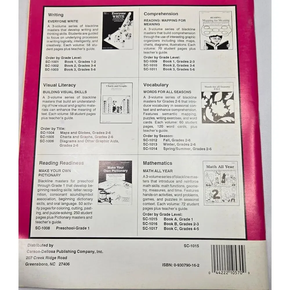 Homeschool Classroom Math All Year Reproducibles & Worksheets 3 Books 1st to 5th